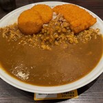 Koko Ichi Banya - チキンカツカレー(600g)＋クリームコロッケ＋納豆