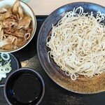 Yudetarou - 冷ざるそば＆ミニ肉ごぼう丼セット