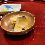 すし 良月 - 蒸し鮑、鮑は千葉県