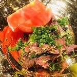 蓬左茶寮 - 三河牛のタタキ