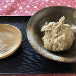 暁山 - 「粗挽き蕎麦がき」@500