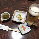 Sushidokoro Iwanari - もずく酢と甘鯛南蛮漬け