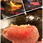 son-ju-cue - ◆温前菜
黒毛和牛サーロインを使った肉寿司