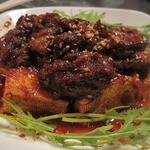 立ち呑み クック オッソ オッセョ! - 豆腐と牛筋を激辛に炒めたスペシャル料理(笑)