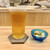 鮨 たつ也 よしかわ - 料理写真:生ビール＋ザーサイ