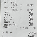 前島食堂 - 本日のお会計。