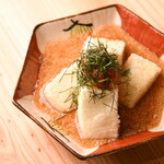 Fried mentaiko soup stock tofu