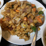 香港 美味楼 - 鳥肉の辛味炒め定食