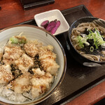 Teuchi Soba Sakura - 鶏天丼ミニそばセット1,000円