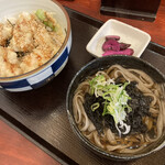 Teuchi Soba Sakura - 鶏天丼ミニそばセット1,000円