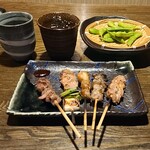 福福屋 - 【炭火焼盛り合わせ5種】もも、砂肝、せせり、ぼんじり、皮