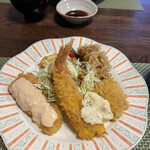 ちかさんの手料理 - スペシャル　(チキンカツ、車エビフライ、天然ホタテフライ)