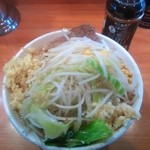 プチ二郎￥６５０  ＋しょうが￥５０＆黒烏龍茶￥１７０