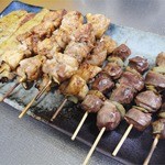 鳥若 - 砂肝(4本420円)・鳥串(4本500円)・つくね(3本480円)