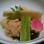 山ばな平八茶屋 - 若狭懐石：進肴（若竹煮）