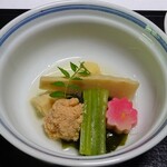 山ばな平八茶屋 - 若狭懐石：進肴（若竹煮）