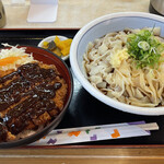 手打ちうどん 初海家 - 味噌カツ丼＋コロきしめん大盛り1250円