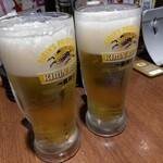 豊後高田どり酒場 - 生ビールでカンパ〜イ♫