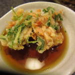 すしざんまい - しらすとか、桜エビとかのんですねん、メニューには大根おろしが付いてたんですが、実際出てきたのには無かったです。