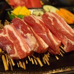 焼肉かわむら - 糸島産豚バラ