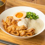 #6 Rich taste! Pork yam rice with garlic miso sauce