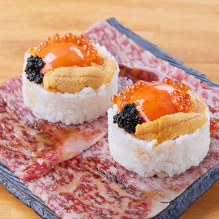 インスタ映え間違いなし！数量限定【A4サーロイン肉寿司】