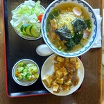 中華料理・喫茶 ちくりん - ラーメンマーボー丼セット