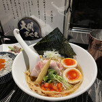 酒肴場 屯 - 【限定】冷しらぁ麺（真昆布水×飛魚出汁）¥1000