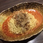 Chuukasoba Kunimatsu - 「汁なし担担麺 3辛 大盛」（カレー粉入、680圓）。