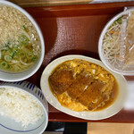 なか卯 - カツとじ皿定食小うどん変更720円＋30円