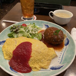 CAFE＆RESTAURANT BONTE - ハンバーグ&オムライス  1150円