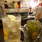 金町製麺 - 乾杯（メガハイボール）