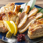 Sumishubou Kiraku - 丹波地鶏と神戸ポークの炭焼きステーキ