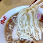 手打ちラーメン 清仁軒 - 【2022.5.31(火)】懐かしの醤油ラーメン(手打ち麺・並盛・150g)780円の麺