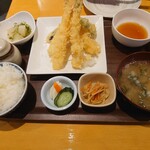 伊豆の漁師バル おためし屋 - 大海老天婦羅定食（1,200円）