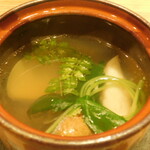 新日本料理おぶね - 海鮮の土瓶蒸しの中身