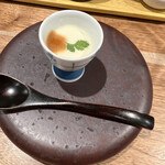 海老丸らーめん - 本日のアミューズ：さつまいものポタージュ