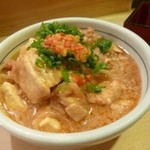 Manryuu - 2013.03 オジサンお勧めのモツ煮を頂きました。ピリ辛で甘辛、、名古屋のドテとは違う優しい味です：花丸