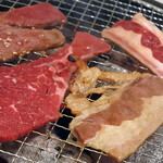 Shichirin Yakiniku Anan - カルビ定食880円＋ライス大盛り100円