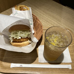 Mos Burger - エビカツバーガー(期間限定)＋オニポテセット 