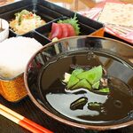 海人料理 亀ぬ浜 - イカスミ定食