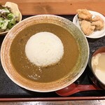 福の花 - 福の花 特製 カレーライスランチ＋トッピングからあげ3ヶ