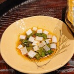 日本料理 研野 - 焼売のタレはスープで割ったニラ醤油、最後は飲みました