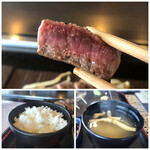 LOYSTAR - ＊お肉の断面がキレイ。 ＊ご飯はつやがあり、美味しい。 ＊お味噌汁