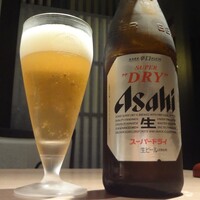 天ぷら 旬和食 あきら - 中瓶ビール