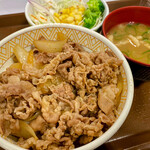 Sukiya - 牛丼 並盛 サラダセット 590円