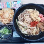 ゆで太郎 - 肉舞茸そば590円(クーポンでかき揚げ130円が無料)(2022.5.30)