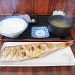 Shijou Meshi Tokudaya - 甘タイ塩焼きと甘タイ刺し定食