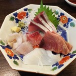 金町製麺 - 刺身盛り合わせ