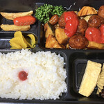 温泉食堂 和呂和呂 - ゴロゴロ野菜と肉団子黒酢あん弁当 650円